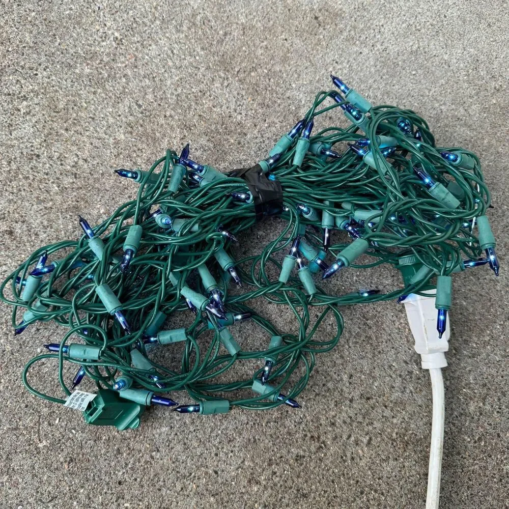 bundle of 10 indoor outdoor blue string lights